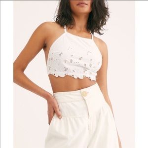 Free People June High Neck white Bralette